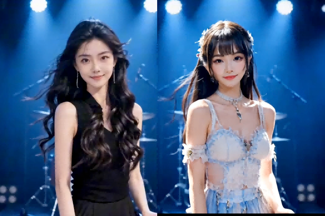 Full-body video transformation between two performers